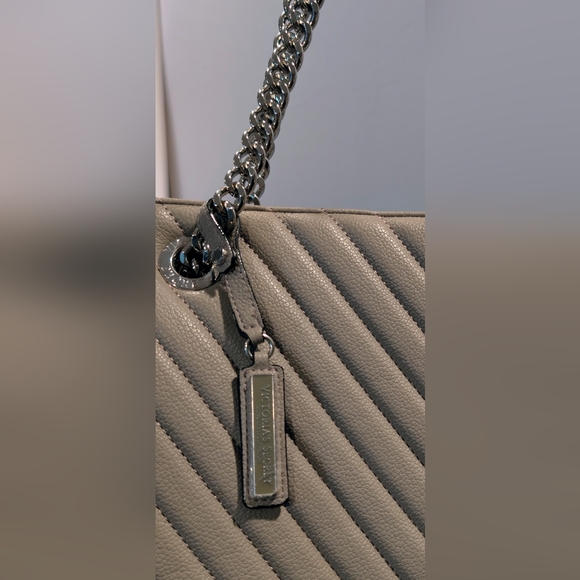 Victoria's Secret Taupe Chevron Shoulder Bag - Picture 9 of 13